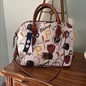 Not for Sale! Pittsburgh Pirates Zip Domed Satchel Bag Baseball Dooney & Bourke